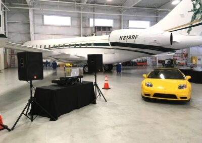 Rectrix Aerodome Center DJ Set Up with Airplane