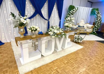 The wedding love table