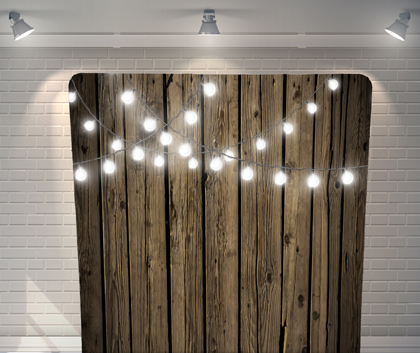 7 foot by 7 foot dark wood pattern backdrop for Photo Booth