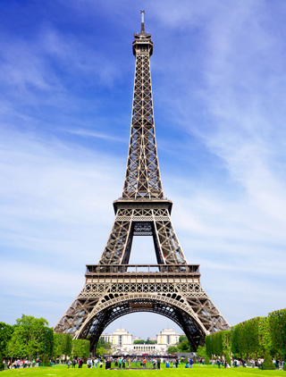 Virtual background of the Eiffel Tower